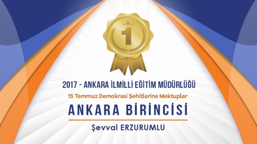 Mektup Yarışması'nda Ankara Birinciliği!