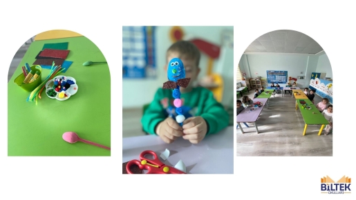 SANAT ATÖLYESİNDE RENKLİ KAŞIK KUKLALAR