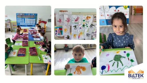 EL BASKISINDAN RENKLİ HAYVANLAR